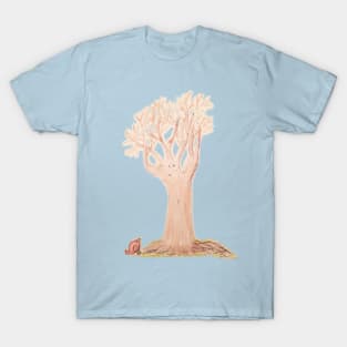 Dialogue between the bird and the tree T-Shirt